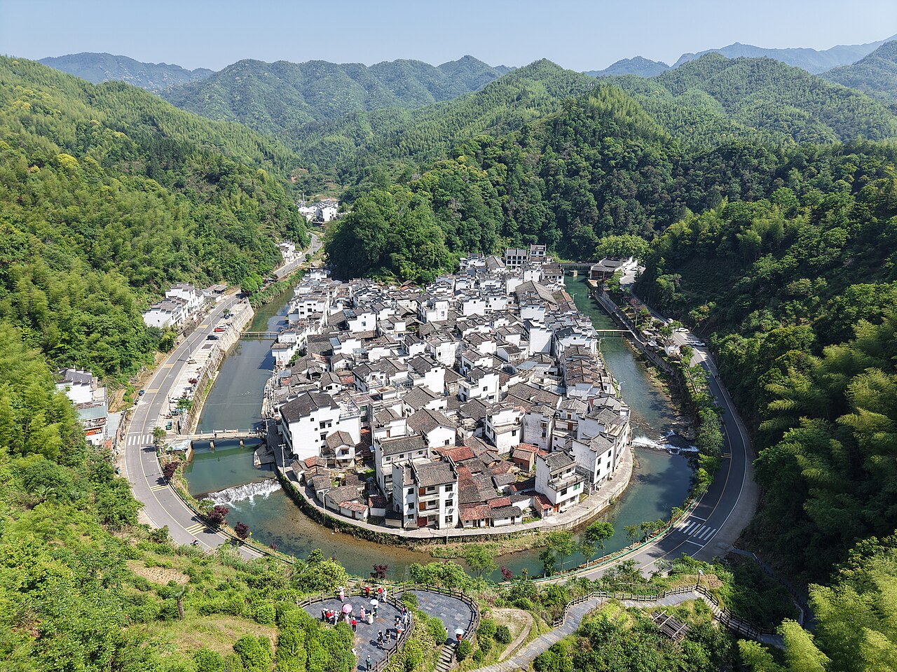 婺源菊径 · 环水古村航拍实景
